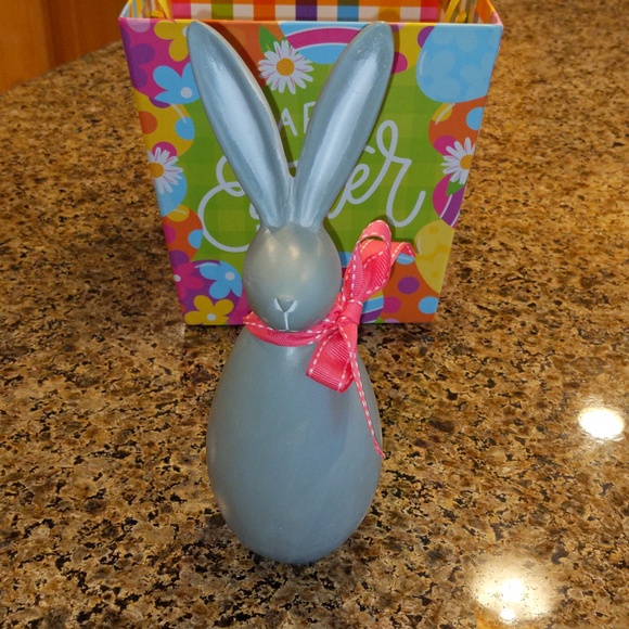 Bunny Figurine 10" Rabbit Decor Hare Spring Forest Animals Easter Gray Tall - Picture 2 of 8